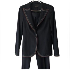 ESCADA classic black fine virgin wool 2-piece pant suit